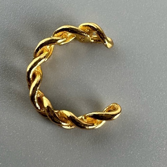 14K Gold Vermeil Chain Cuff - Picture 6 of 8